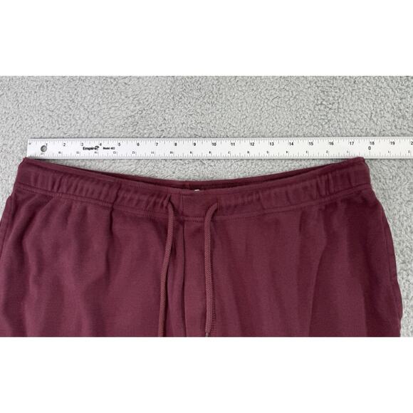 VTG J Crew Sweatpants Joggers Men Large Oarsmen Burgundy Fleece Activewear - Picture 10 of 12